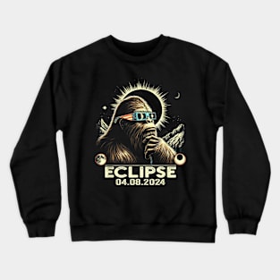 Bigfoot Total Solar Eclipse Sasquatch Eclipse Glasses 8 Gift For Men Women Crewneck Sweatshirt